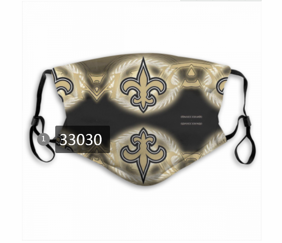 New 2021 NFL New Orleans Saints #75 Dust mask with filter